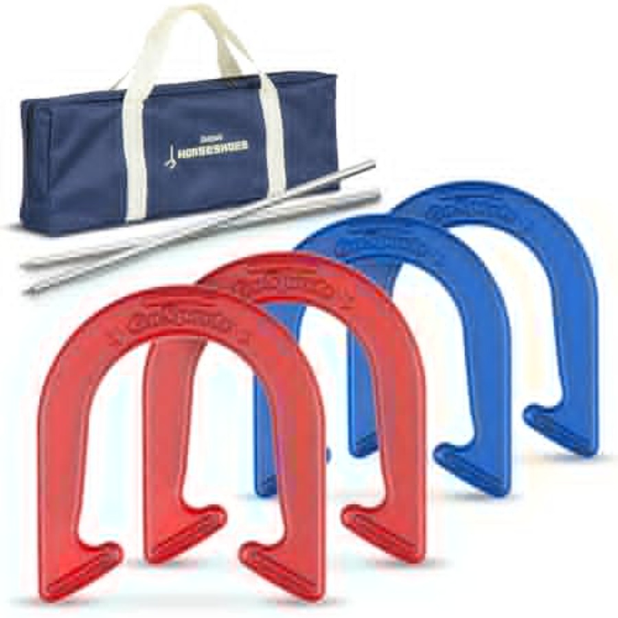 Horseshoe Game Set - Steel Horseshoes Outdoor Game Set -