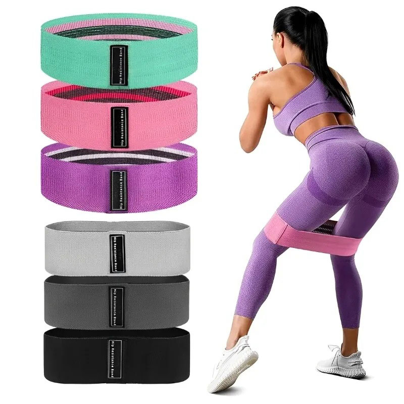 Sports Equipment Club - 3Pcs Fabric Resistance Hip Booty Bands