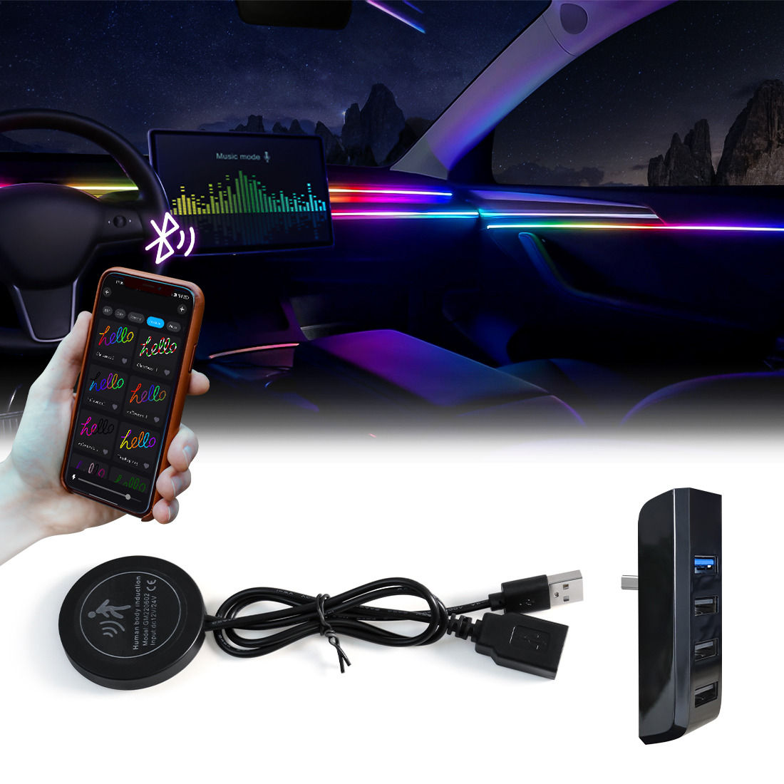 Sports Equipment Organizer Garage - Car Ambient Lights Automatic OFF Module