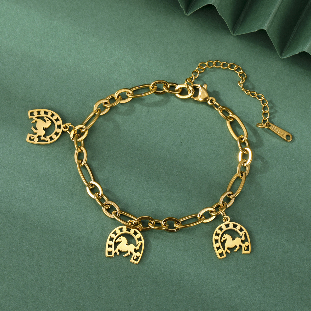 Horseshoe Game Set - Dawapara Lucky Horseshoe Bracelet Stainless Steel