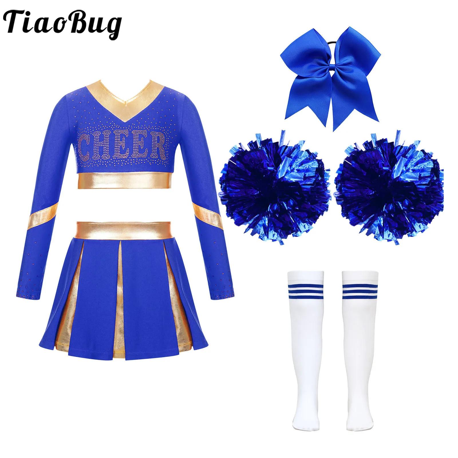 Cheerleading Pom Pom - Girls Cheer Leader Costume Outfit Carnival