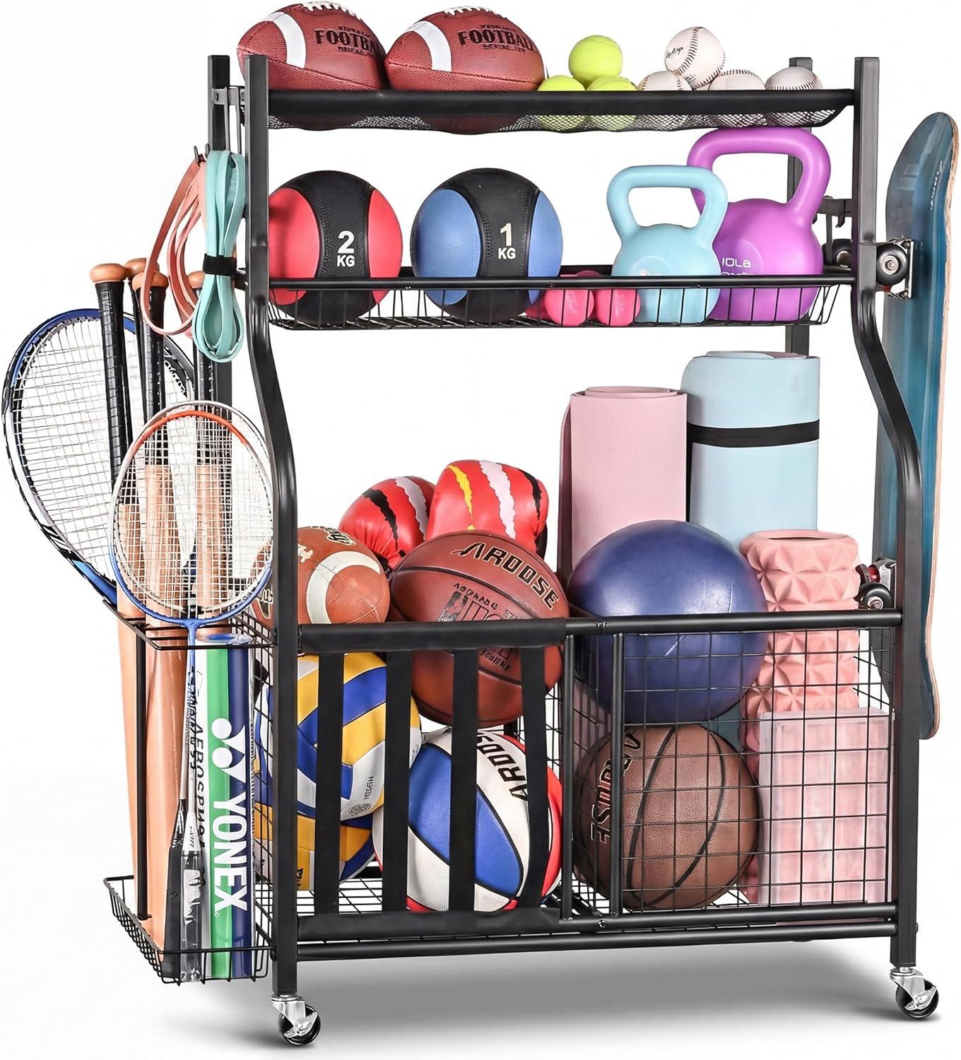 Sports Equipment Organizer Garage - Sports Equipment Storage Rack for Garage,