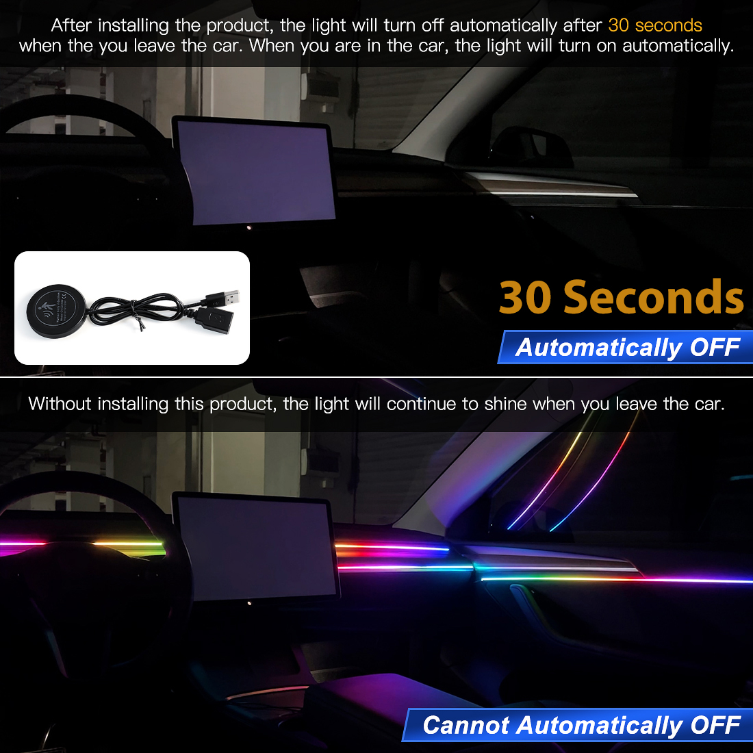 Car Ambient Lights Automatic O - Sports Equipment Organizer Garage incelemesi ve fiyatı