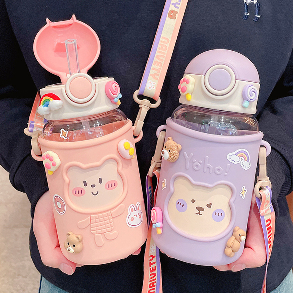 Kawaii Water Bottle Cute Bear  - Sports Equipment 7 Year Old incelemesi ve fiyatı