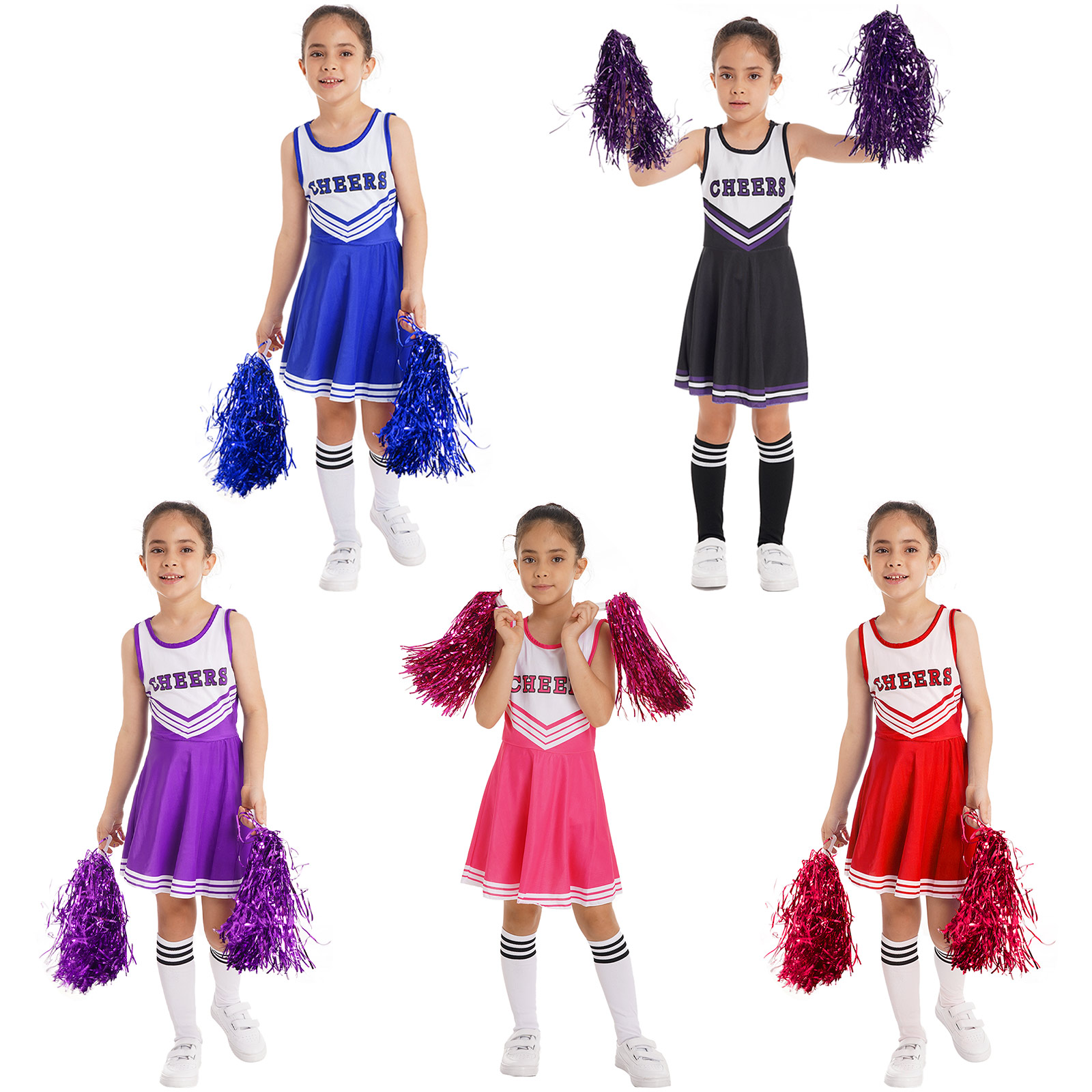 Girls Cheerleader Costume Slee - Cheerleading Pom Pom incelemesi ve fiyatı