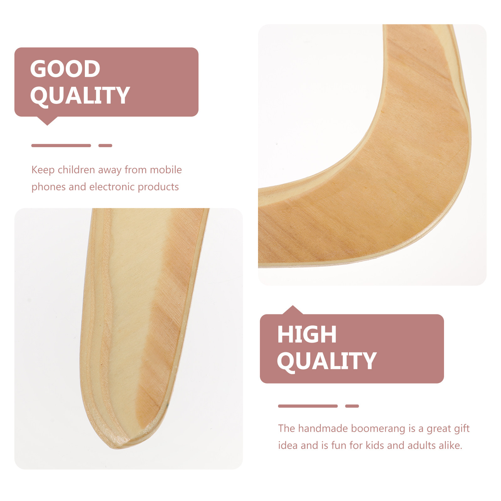1Pcs Boomerang Wooden Outdoor  - Sports Equipment For Kids incelemesi ve fiyatı