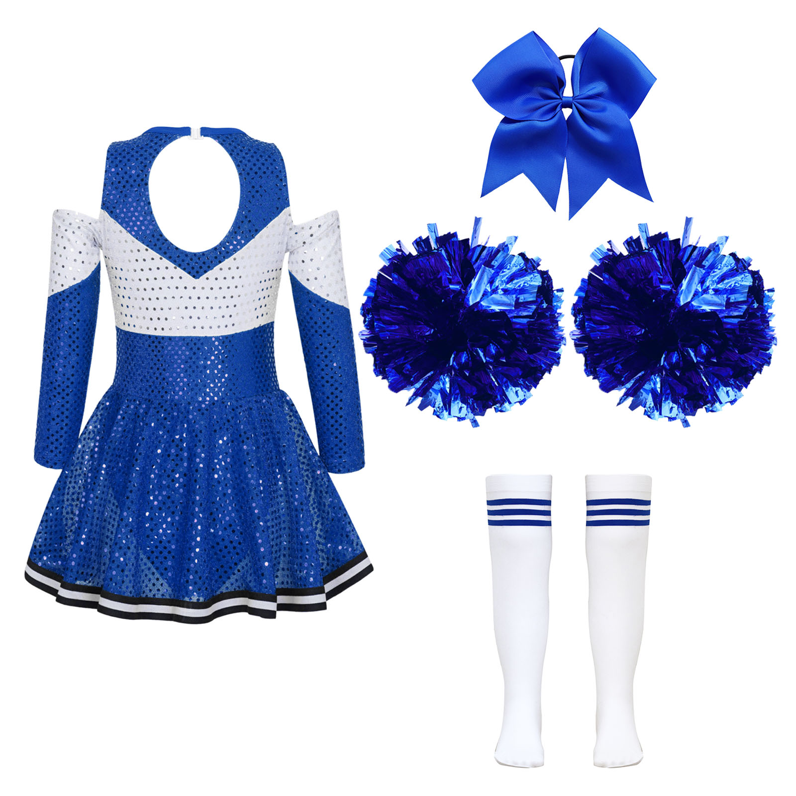 Kids Girls Cheerleader Costume - Cheerleading Pom Pom incelemesi ve fiyatı