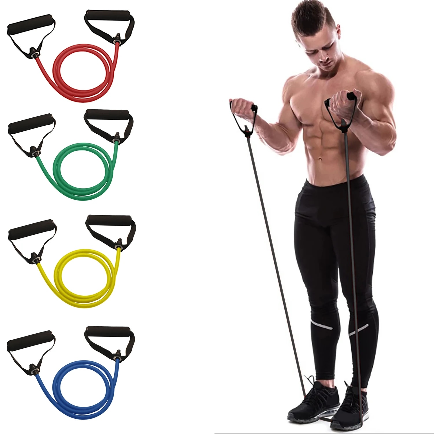 Resistance Bands With Handles, - Sports Equipment Club incelemesi ve fiyatı