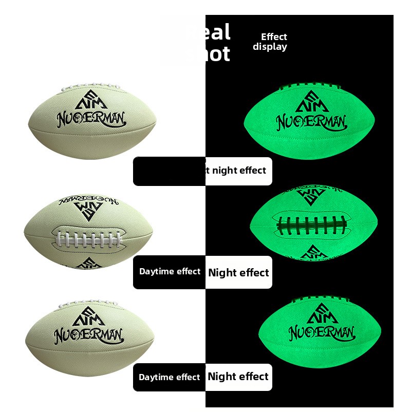 PU Night Light Rugby American  - Rugby Training Ball incelemesi ve fiyatı