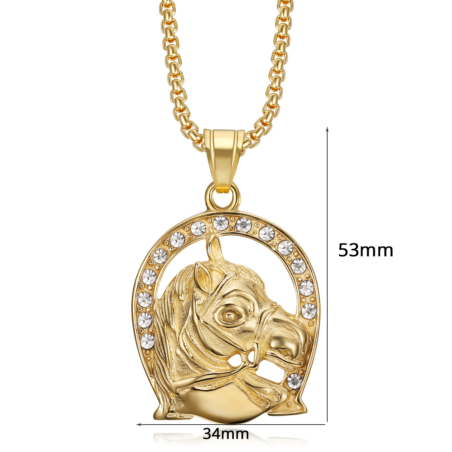 Punk Horse Head Pendants Male  - Horseshoe Game Set incelemesi ve fiyatı