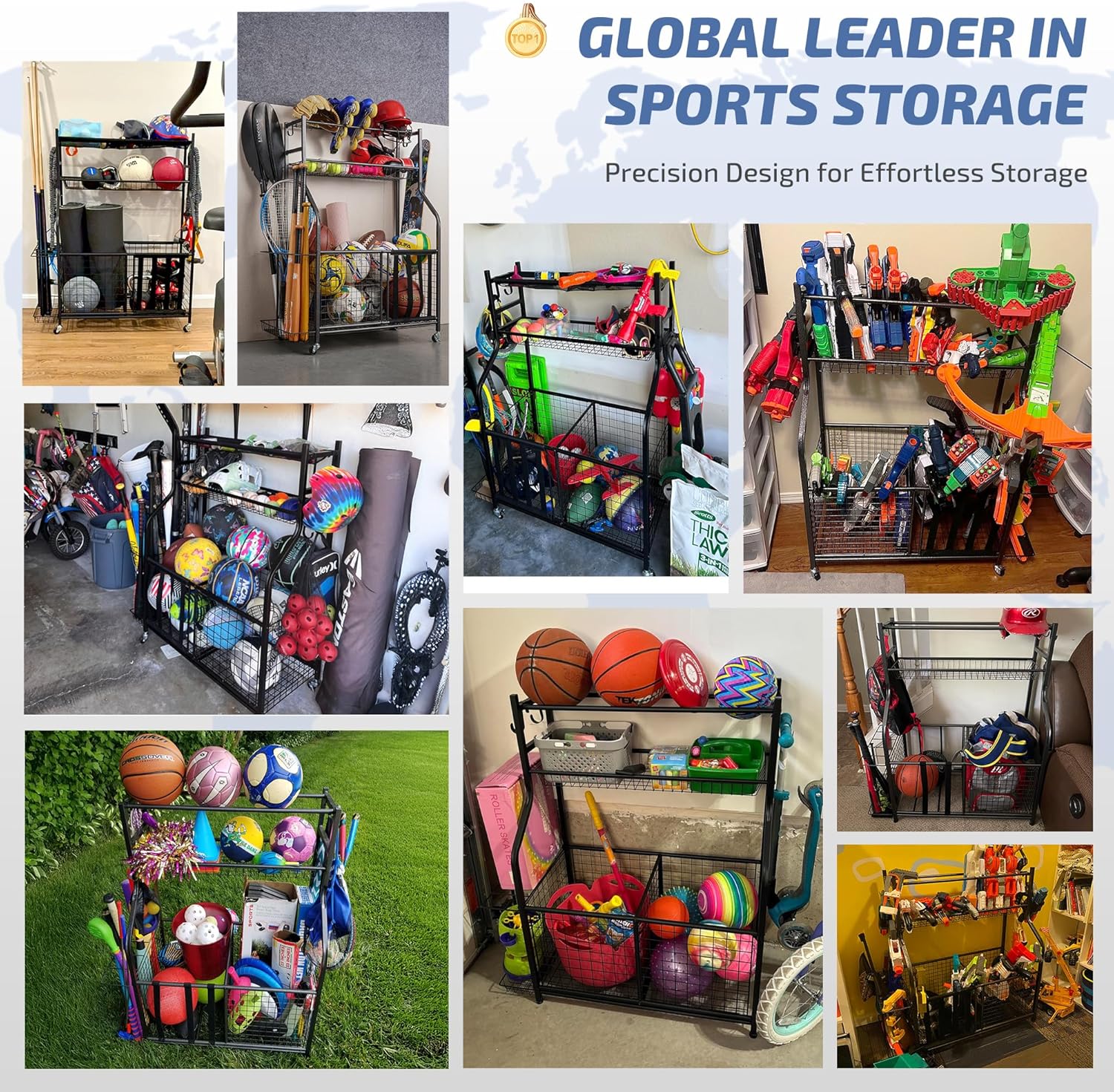 Sports Equipment Storage Rack  - Sports Equipment Organizer Garage incelemesi ve fiyatı