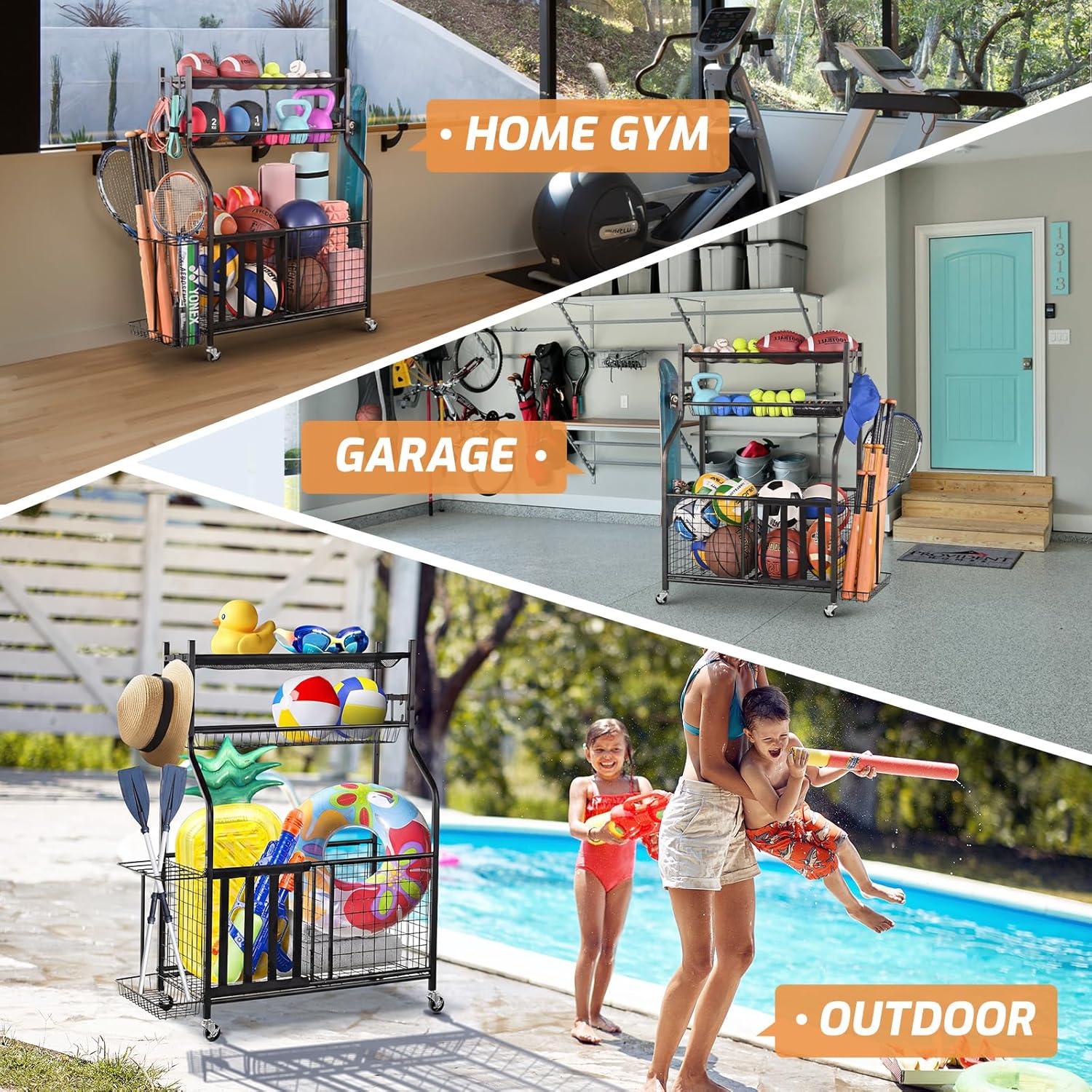Sports Equipment Storage Rack  - Sports Equipment Organizer Garage incelemesi ve fiyatı