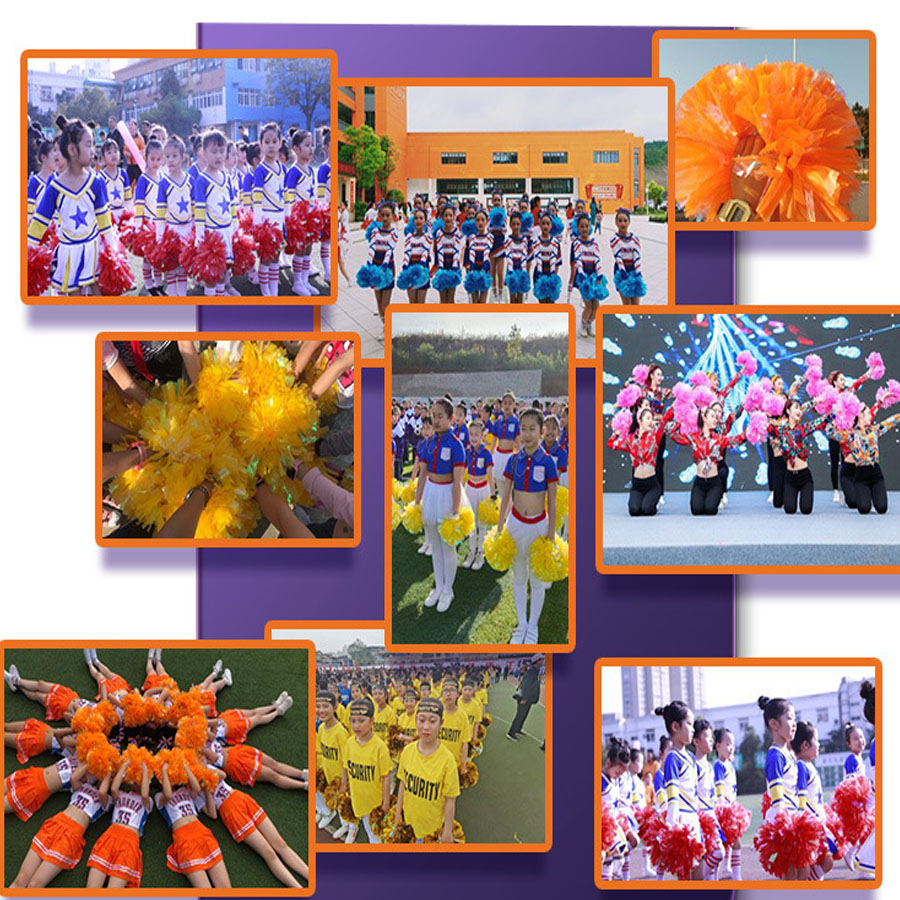 1Pcs Metallic PET Cheerleader  - Cheerleading Pom Pom incelemesi ve fiyatı