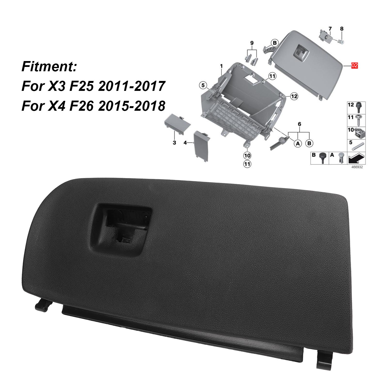 Car Glove Box Lid 51166839000  - Sports Equipment Organizer Garage incelemesi ve fiyatı