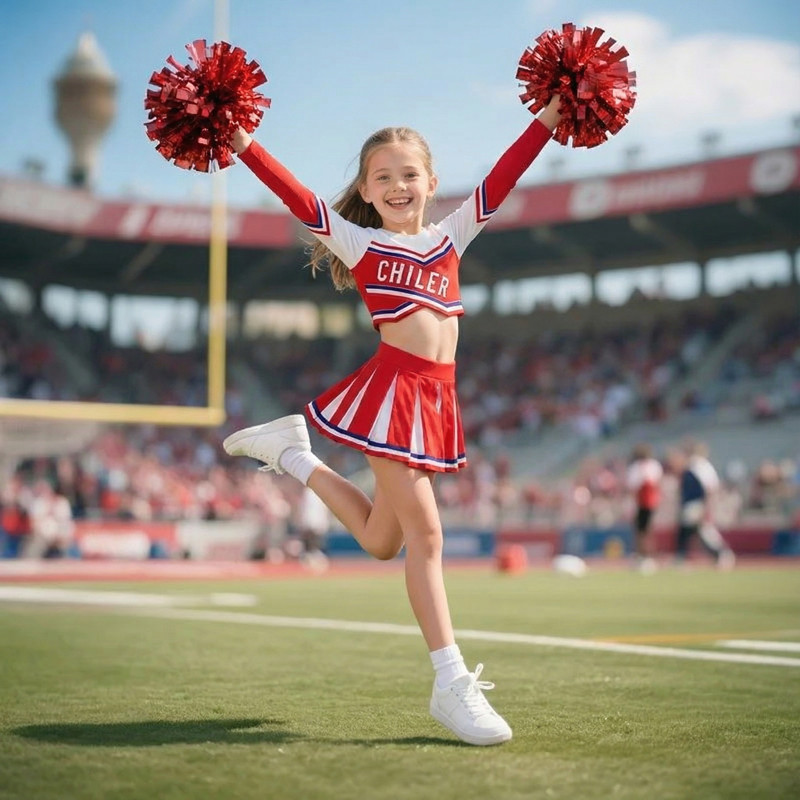 Girls Cheerleader Costume Bask - Cheerleading Pom Pom incelemesi ve fiyatı