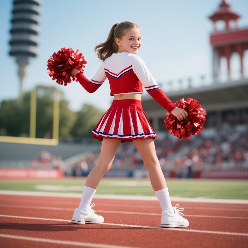 Girls Cheerleader Costume Bask - Cheerleading Pom Pom incelemesi ve fiyatı