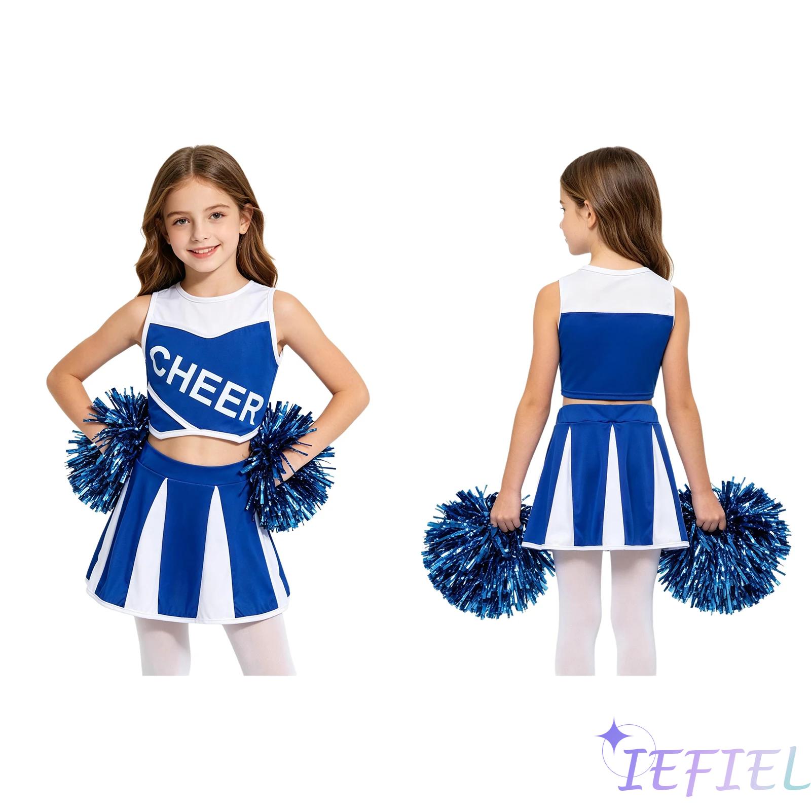 Kids Girls Cheer Squad Outfit  - Cheerleading Pom Pom incelemesi ve fiyatı