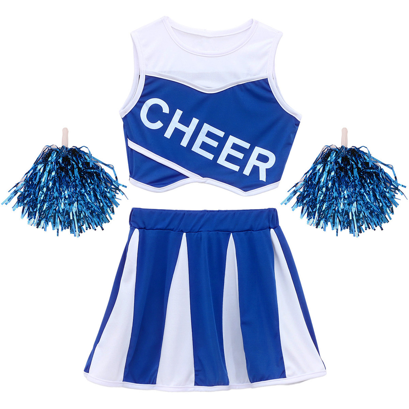 Kids Girls Cheer Squad Outfit  - Cheerleading Pom Pom incelemesi ve fiyatı