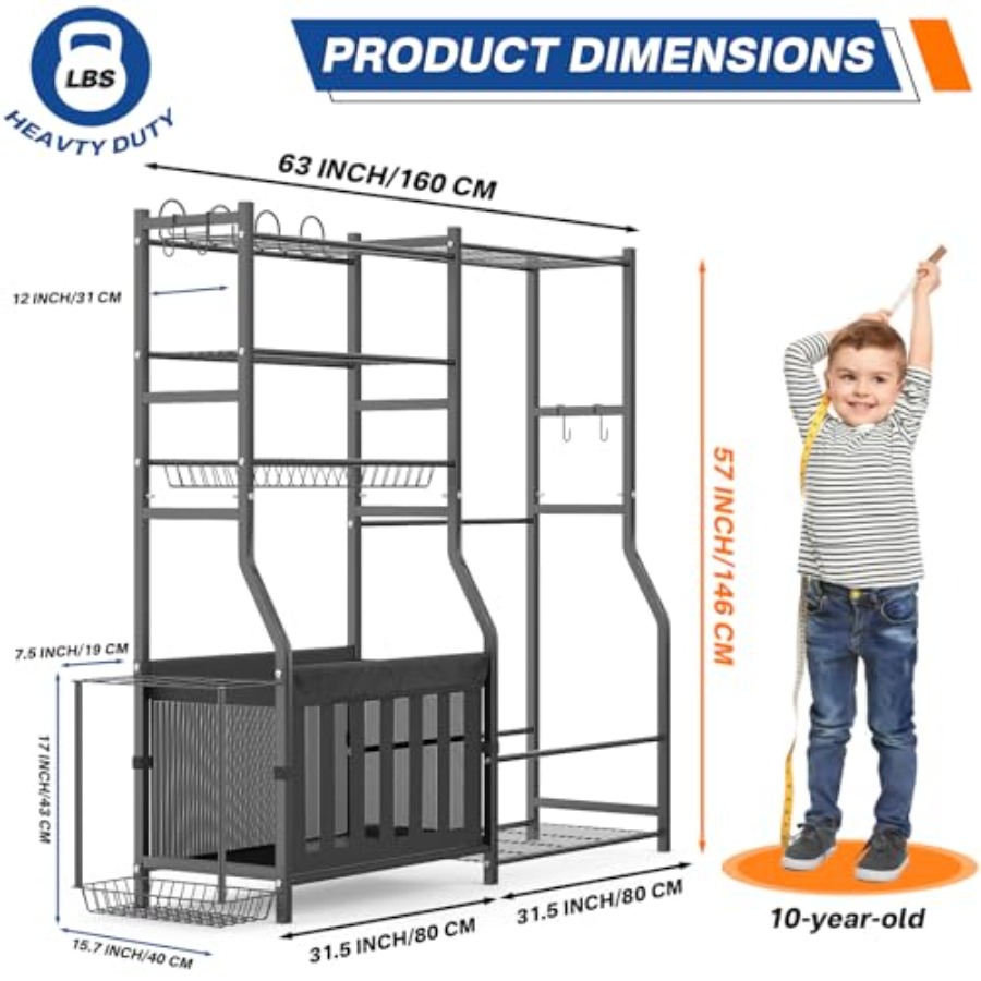 Heavy Duty Garage Sports Equip - Sports Equipment Organizer Garage incelemesi ve fiyatı